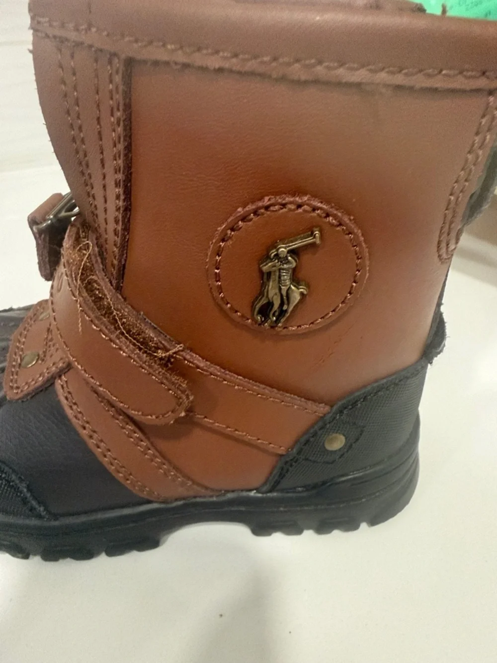 Polo Ralph Lauren Kids Brown & Black Winter Boots – Size 10